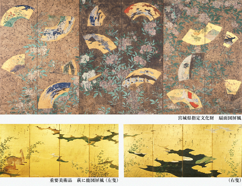 8 Partition paintings regarding Sendai Castle and Wakabayashi Castle